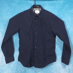 Denim & Flower Ricky Singh Button Down Long Sleeve Men's Shirt, Size Small